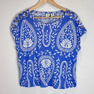 Joie 100% Linen Tropical Beachy Shirt Size Medium never worn b24